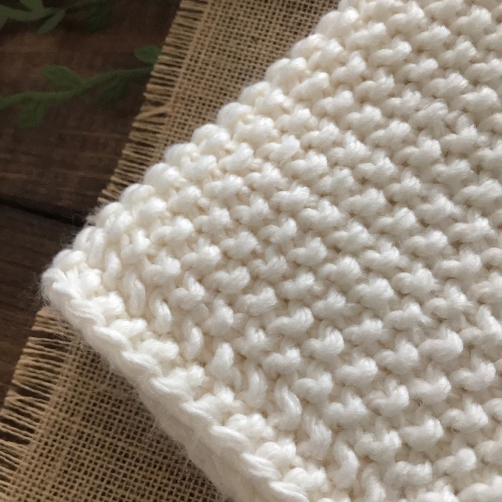 Knit Ivory Infinity Scarf - Picture 3 of 3